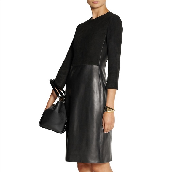 The Row Dresses & Skirts - THE ROW Frehnah Suede Leather Long Sleeve Dress 8